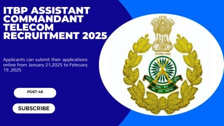 ITBP Assistant Commandant Telecom Recruitment 2025