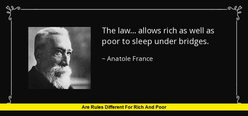 Are Rules Different for Rich and Poor